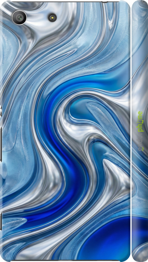 3D пластиковый матовый чехол Liquid Chrome для Sony Xperia M5 E5633 - 6781m-217 изображение 