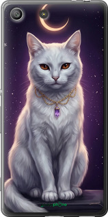Силіконовий чехол Mystic White Cat Gothic Dark Purple Gold для Sony Xperia M5 E5633 - 6805u-217 изображение 