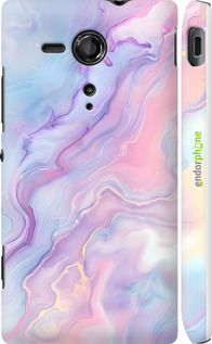 3D пластиковий глянцевий чехол Нежный мрамор для Sony Xperia SP M35H - 6310c-280 изображение 