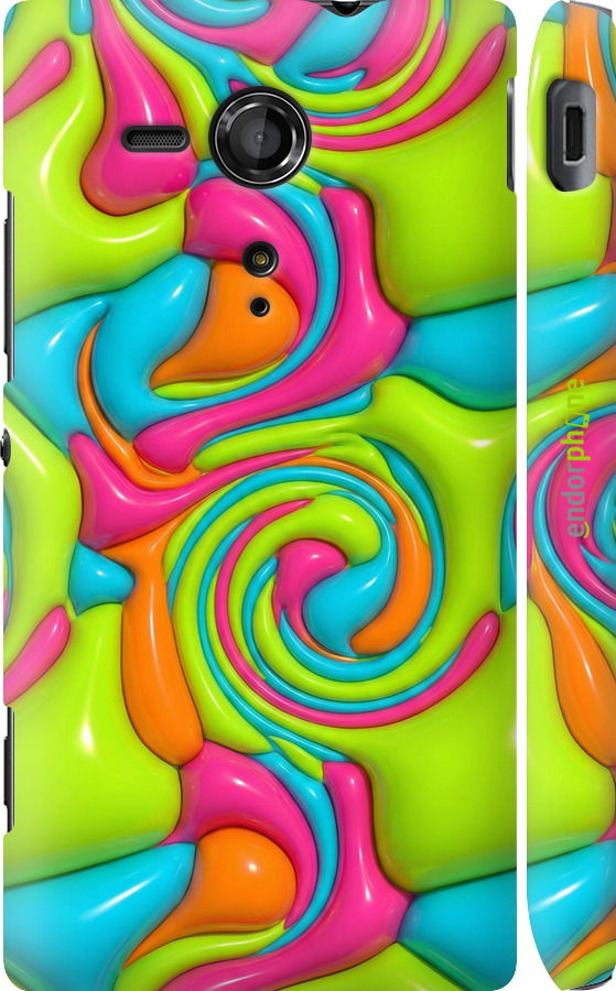 3D пластиковый матовый чехол Y2K Jelly Dream для Sony Xperia SP M35H - 6780m-280 изображение 