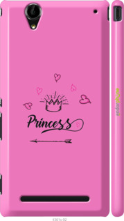 3D пластиковый глянцевый чехол Princess для Sony Xperia T2 Ultra Dual D5322 - 4361c-92 изображение 