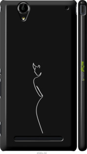3D пластиковий глянцевий чехол Силует1 для Sony Xperia T2 Ultra Dual D5322 - 4590c-92 изображение 