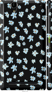 3D пластиковый глянцевый чехол Цветочный для Sony Xperia T2 Ultra Dual D5322 - 4900c-92 изображение 