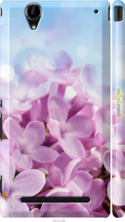 3D пластиковый глянцевый чехол Сирень для Sony Xperia T2 Ultra Dual D5322 - 527c-92 изображение 