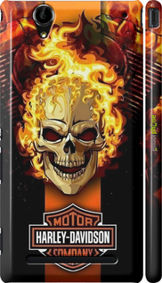 3D пластиковий матовий чехол Харлей девидсон для Sony Xperia T2 Ultra Dual D5322 - 6370m-92 изображение 