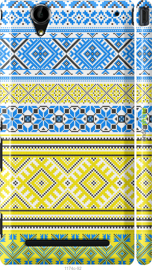 3D пластиковый глянцевый чехол Вышиванка 40 для Sony Xperia T2 Ultra Dual D5322 - 1174c-92 изображение 