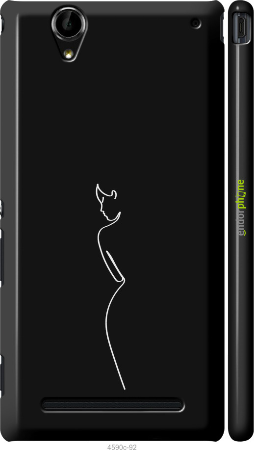 3D пластиковий глянцевий чехол Силует1 для Sony Xperia T2 Ultra Dual D5322 - 4590c-92 изображение 