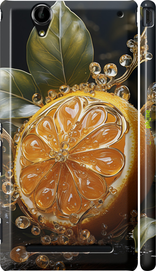 3D пластиковий глянцевий чехол Лимон для Sony Xperia T2 Ultra Dual D5322 - 5647c-92 изображение 