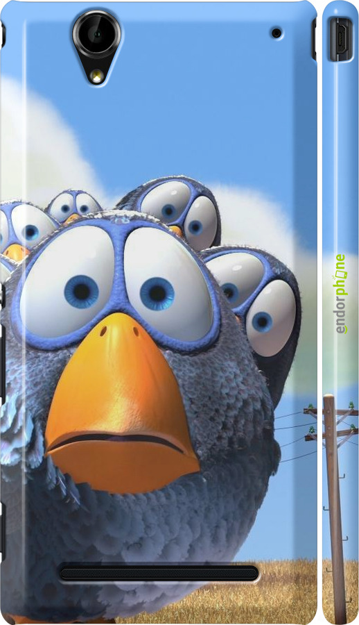 3D пластиковий глянцевий чехол Angry Birds для Sony Xperia T2 Ultra Dual D5322 - 6008c-92 изображение 