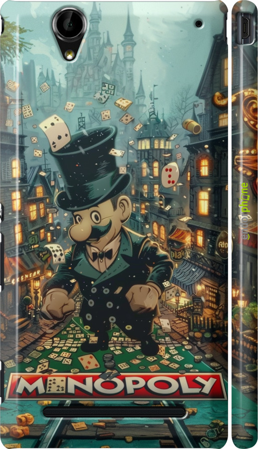 3D пластиковый матовый чехол Сказочный Monopoly для Sony Xperia T2 Ultra Dual D5322 - 6086m-92 изображение 