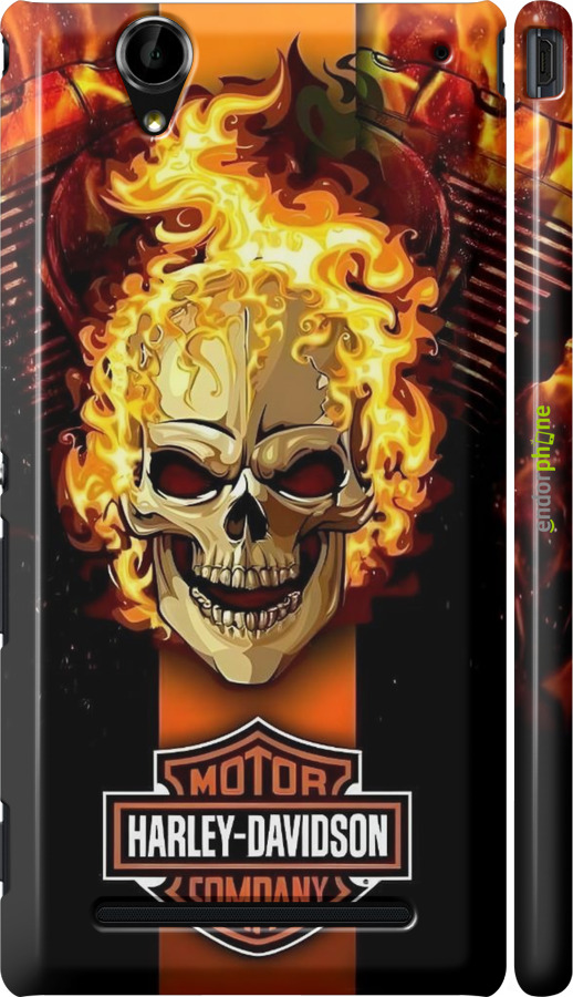 3D пластиковий матовий чехол Харлей девидсон для Sony Xperia T2 Ultra Dual D5322 - 6370m-92 изображение 