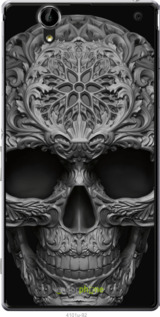 Силиконовый чехол skull-ornament для Sony Xperia T2 Ultra Dual D5322 - 4101u-92 изображение 