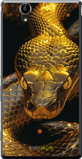 Силиконовый чехол Golden snake для Sony Xperia T2 Ultra Dual D5322 - 6072u-92 изображение 