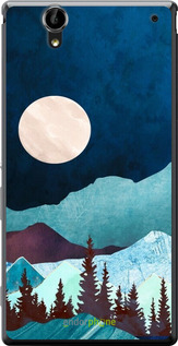 Силиконовый чехол Горная идиллия ночной пейзаж для Sony Xperia T2 Ultra Dual D5322 - 6488u-92 изображение 