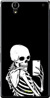 Силиконовый чехол Скелет делает Selfie для Sony Xperia T2 Ultra Dual D5322 - 6535u-92 изображение 