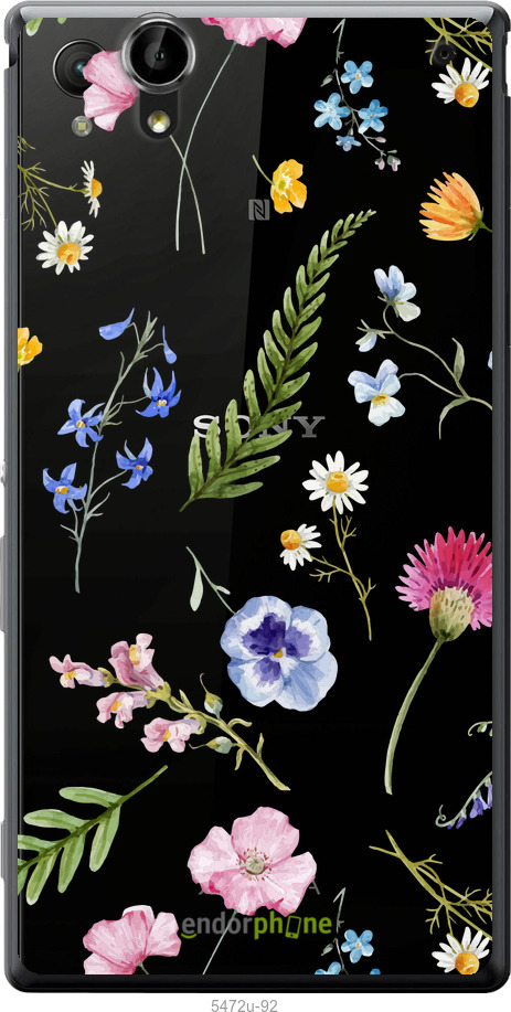 Силіконовий чехол Квітковий фон v2 для Sony Xperia T2 Ultra Dual D5322 - 5472u-92 изображение 