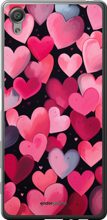 2D пластиковий чехол Сердечка 4 для Sony Xperia X F5122 - 5662t-446 изображение 