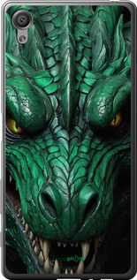 2D пластиковый чехол Зелёный дракон v2 для Sony Xperia X F5122 - 5817t-446 изображение 