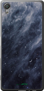 2D пластиковый чехол Голубые облака, Голубая луна для Sony Xperia X F5122 - 6398t-446 изображение 