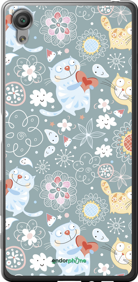 2D пластиковий чехол Кошенята v3 для Sony Xperia X F5122 - 1223t-446 изображение 