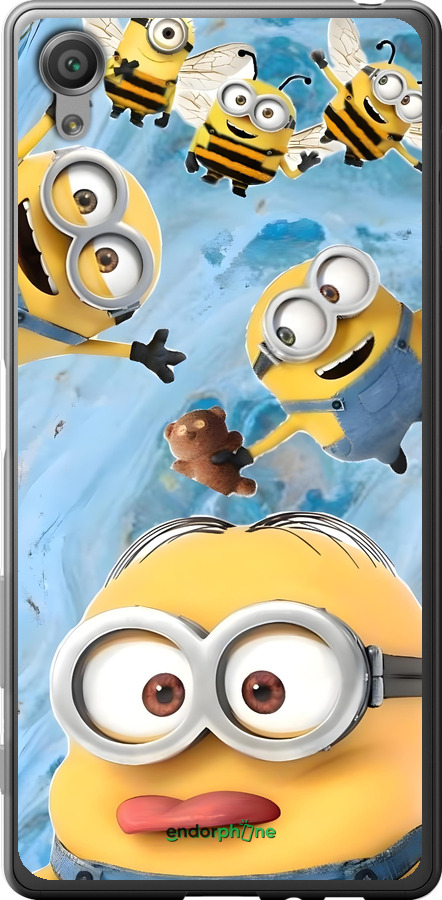 2D пластиковый чехол Миньоны для Sony Xperia X F5122 - 6386t-446 изображение 