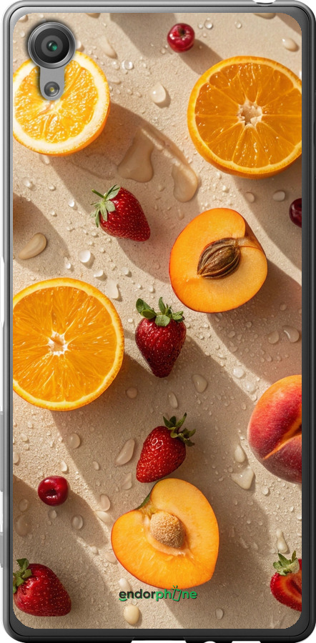2D пластиковый чехол Фрукты 3 для Sony Xperia X F5122 - 6703t-446 изображение 