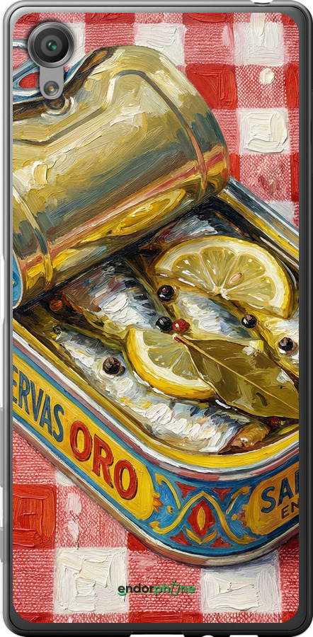 2D пластиковый чехол Vintage Sardine Tin Phone для Sony Xperia X F5122 - 6772t-446 изображение 
