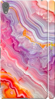 3D пластиковый глянцевый чехол Мрамор 2 для Sony Xperia XA F3112 - 6307c-399 изображение 
