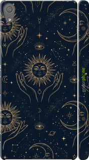 3D пластиковий матовий чохол 'Celestial Harmony: Sun & Moon Gold Mystic Pattern' для Sony Xperia XA F3112 зображення 3