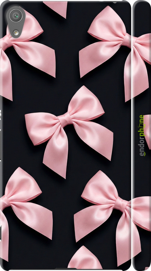 3D пластиковый матовый чехол Coquette Ribbons Dark Coquette для Sony Xperia XA F3112 - 6767m-399 изображение 