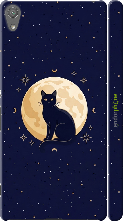 3D пластиковий матовий чехол Cute Cat Celestial/Witchy для Sony Xperia XA F3112 - 6787m-399 изображение 