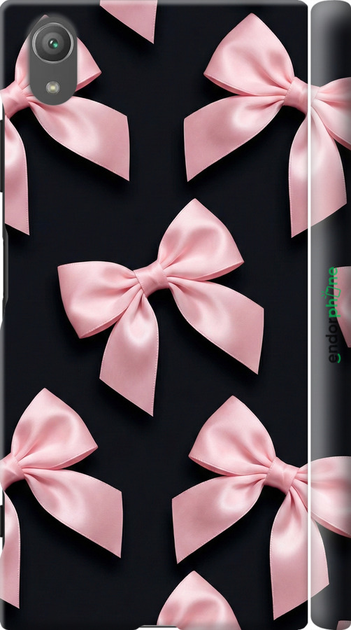 3D пластиковый матовый чехол Coquette Ribbons Dark Coquette для Sony Xperia XA1 Plus G3412 - 6767m-1129 изображение 