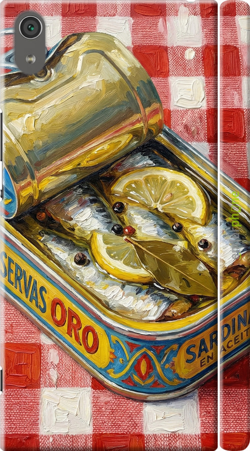 3D пластиковый матовый чехол Vintage Sardine Tin Phone для Sony Xperia XA1 Ultra G3212 - 6772m-1237 изображение 