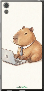 2D пластиковый чехол Funny Capybara CEO Working для Sony Xperia XA1 Ultra G3212 - 6777t-1237 изображение 