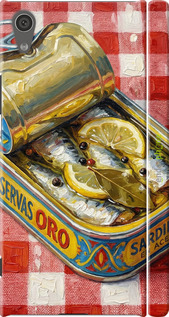 3D пластиковый матовый чехол 'Vintage Sardine Tin Phone' для Sony Xperia XA1 G3112 изображение 7