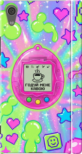 3D пластиковый матовый чехол 'Y2K Aesthetic Retro Pet: Годуй мене кавою' для Sony Xperia XA1 G3112 изображение 7