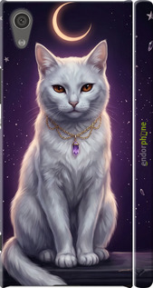 3D пластиковый матовый чехол Mystic White Cat Gothic Dark Purple Gold для Sony Xperia XA1 G3112 - 6805m-964 изображение 