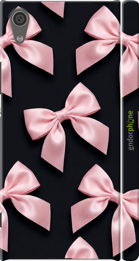 3D пластиковый матовый чехол Coquette Ribbons Dark Coquette для Sony Xperia XA1 G3112 - 6767m-964 изображение 