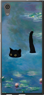 2D пластиковый чехол С изображением кота и водяной лилии Monet для Sony Xperia XA1 G3112 - 6519t-964 изображение 