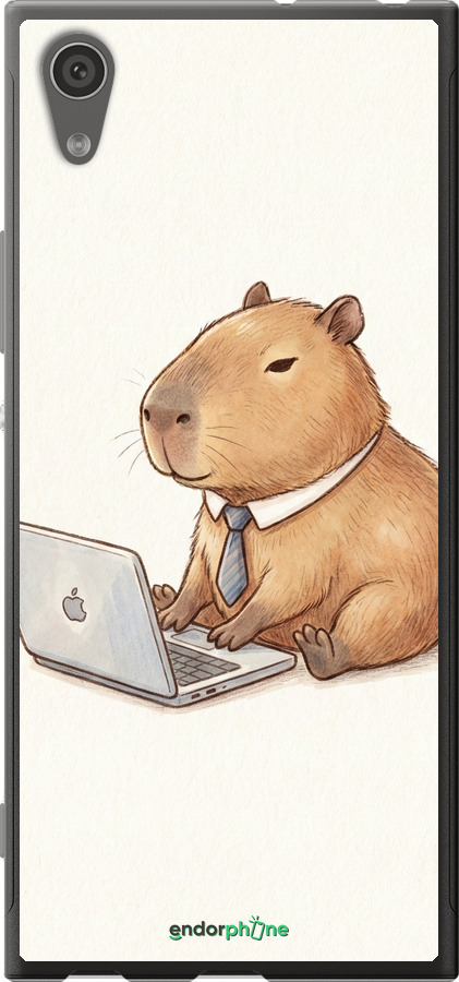2D пластиковий чехол Funny Capybara CEO Working для Sony Xperia XA1 G3112 - 6777t-964 изображение 