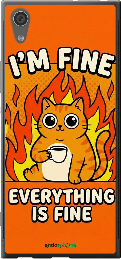 Силиконовый чехол Funny Cat для Sony Xperia XA1 G3112 - 6786u-964 изображение 