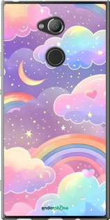 Силиконовый чехол Облака и радуга для Sony Xperia XA2 Ultra H4213 - 6312u-1366 изображение 