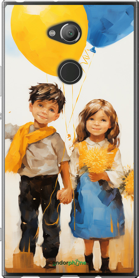 Силиконовый чехол Дети с шариками для Sony Xperia XA2 Ultra H4213 - 5659u-1366 изображение 