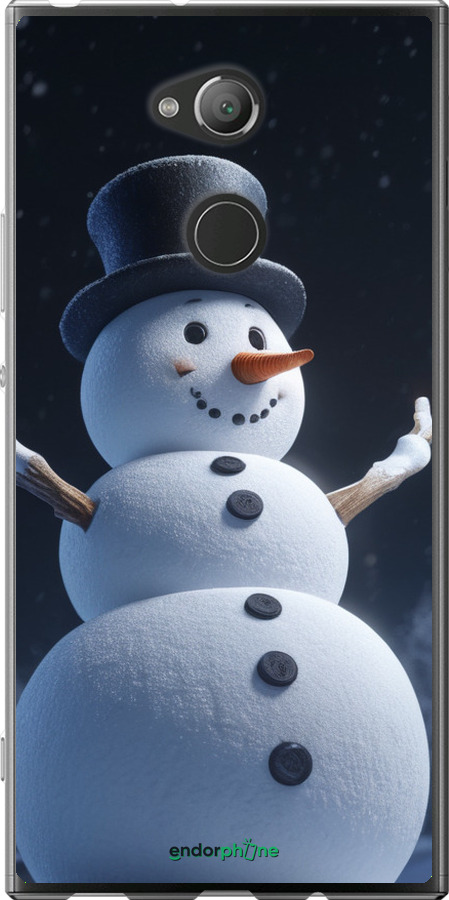 Силиконовый чехол Снеговик для Sony Xperia XA2 Ultra H4213 - 5826u-1366 изображение 