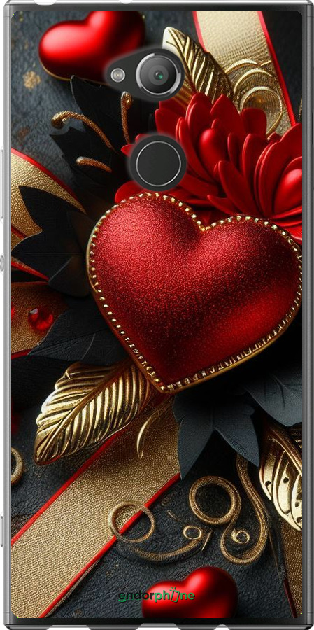 Силиконовый чехол Сердечки v2 для Sony Xperia XA2 Ultra H4213 - 5832u-1366 изображение 