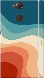 3D пластиковий матовий чехол У стилі ретро з хвилями для Sony Xperia XA2 H4113 - 6531m-1357 изображение 