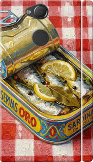 3D пластиковый матовый чехол 'Vintage Sardine Tin Phone' для Sony Xperia XA2 H4113 изображение 3