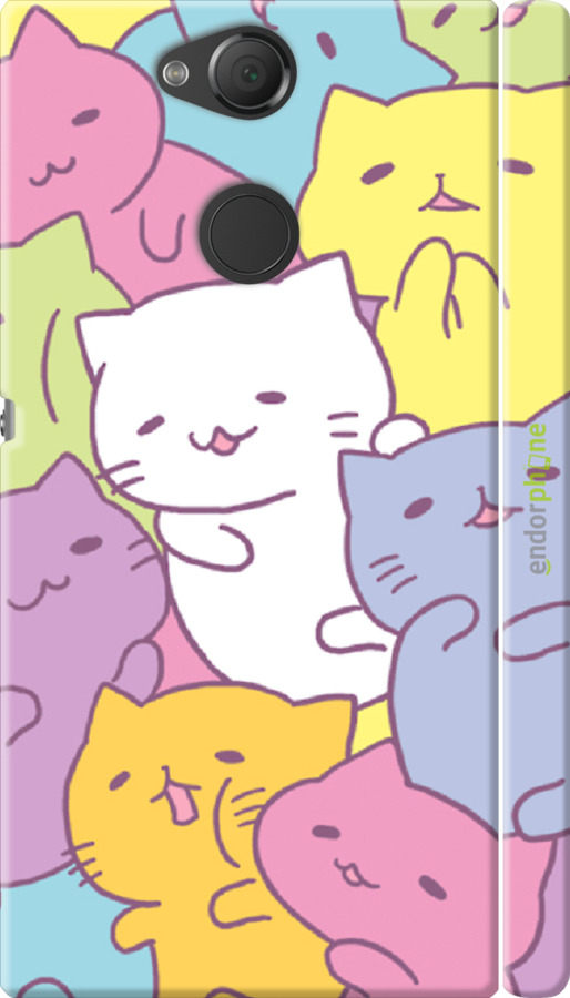 

3D пластиковий матовий чохол "Кошенята " для Sony Xperia XA2 H4113, Білий