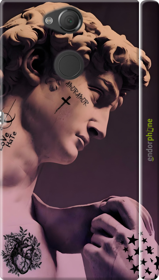 3D пластиковый матовый чехол Давид для Sony Xperia XA2 H4113 - 6302m-1357 изображение 