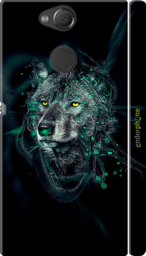 3D пластиковый матовый чехол Wolf для Sony Xperia XA2 H4113 - 6610m-1357 изображение 
